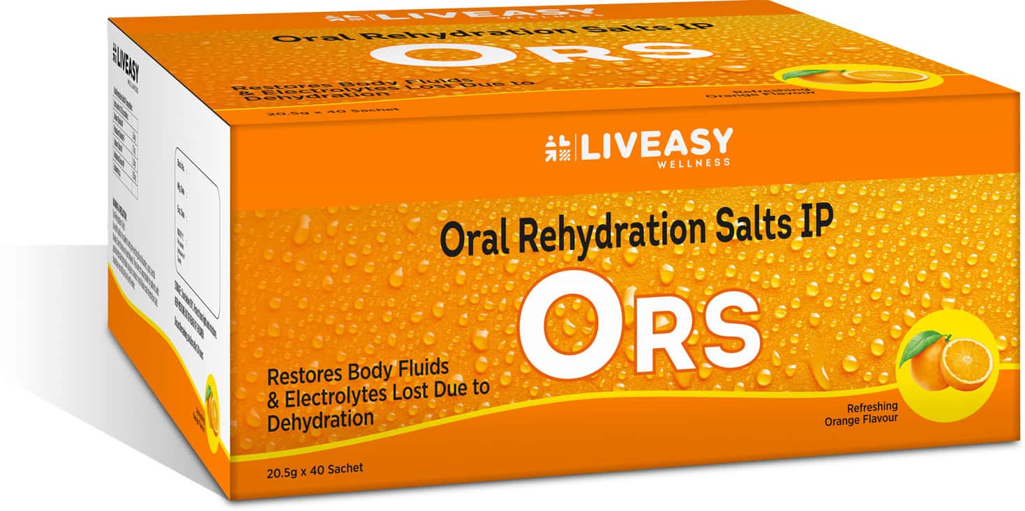 Buy LIVEASY WELLNESS ORAL REHYDRATION SALTS20.5G SACHET ORANGE