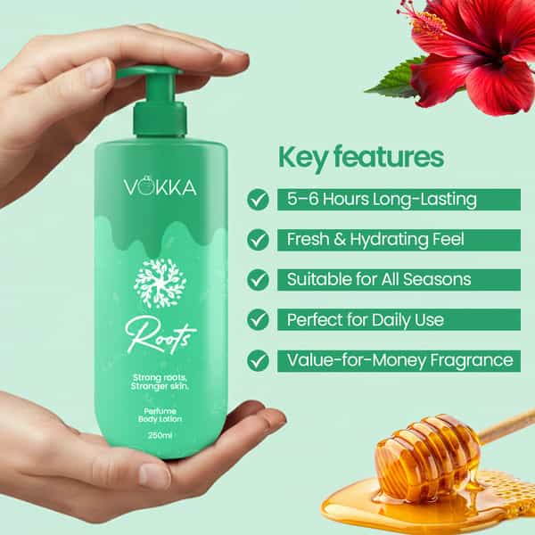 Vokka Roots Perfume Body Lotion 250Ml | Floral Fruity Gourmand Fragrance
