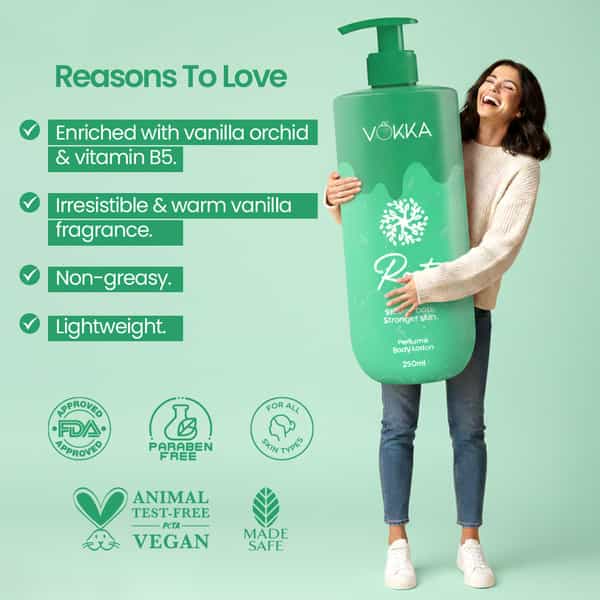 Vokka Roots Perfume Body Lotion 250Ml | Floral Fruity Gourmand Fragrance