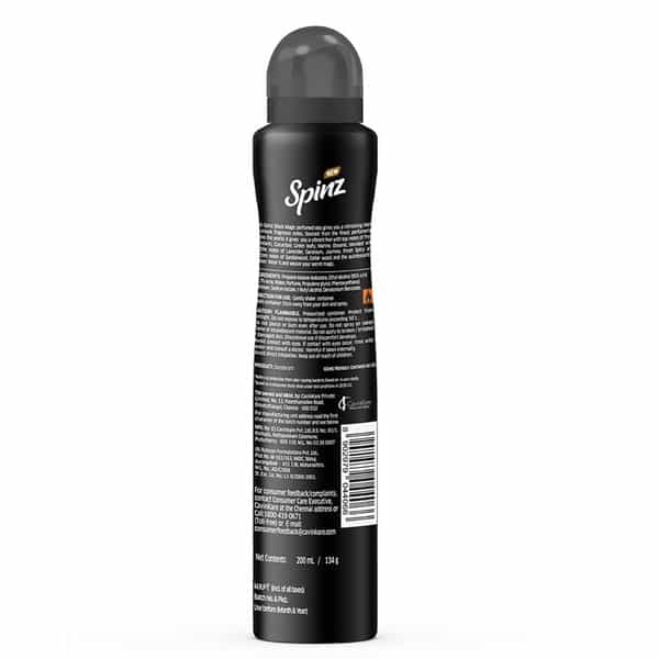 New Spinz Black Magic Perfumed Deo For Women | For Long Lasting Freshness | 200Ml