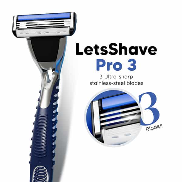 Letsshave Pro 3 Razor Shaving Kit Value Set For Men