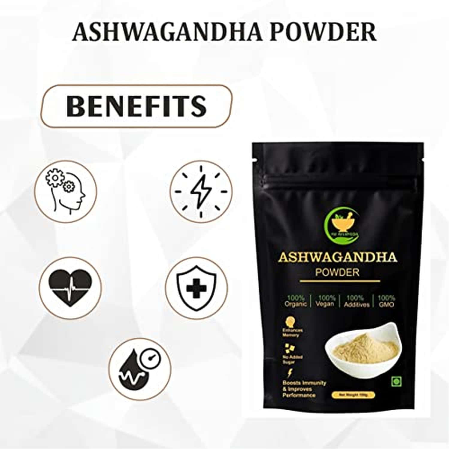 Buy FIJ AYURVEDA 100 PURE ASHWAGANDHA POWDER (WITHANIA SOMNIFERA