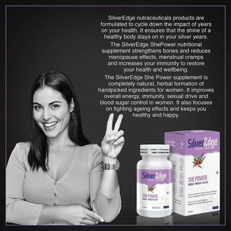 Silveredge She Power (Energy Through The Day) For Women | 30 Tablets