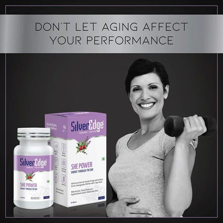 Silveredge She Power (Energy Through The Day) For Women | 30 Tablets
