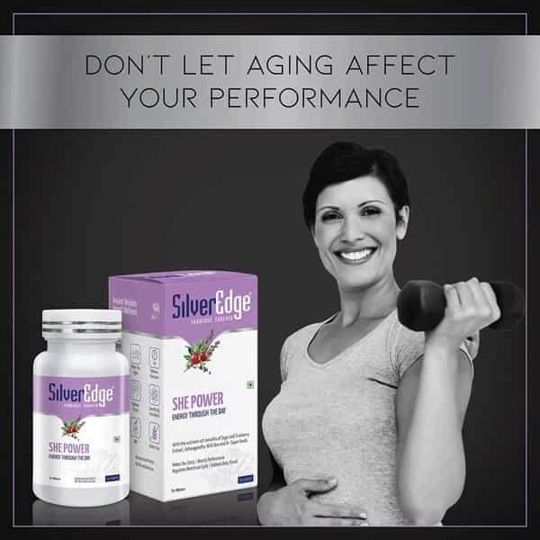Silveredge She Power (Energy Through The Day) For Women | 30 Tablets