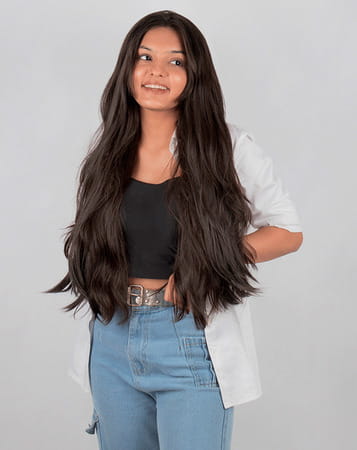 Streak Street 7 Set Clip-In Volumizer Dark Brown Hair Extensions