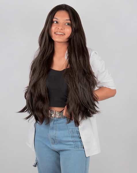 Streak Street 7 Set Clip-In Volumizer Dark Brown Hair Extensions