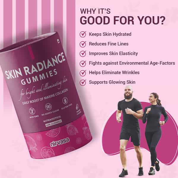 Nirvasa Skin Radiance Gummies | For Glowing Illuminating Skin ( 60 Gummies)
