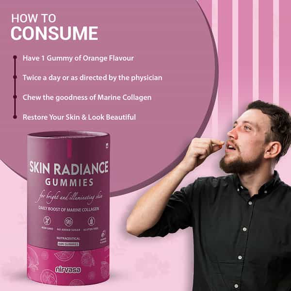 Nirvasa Skin Radiance Gummies | For Glowing Illuminating Skin ( 60 Gummies)