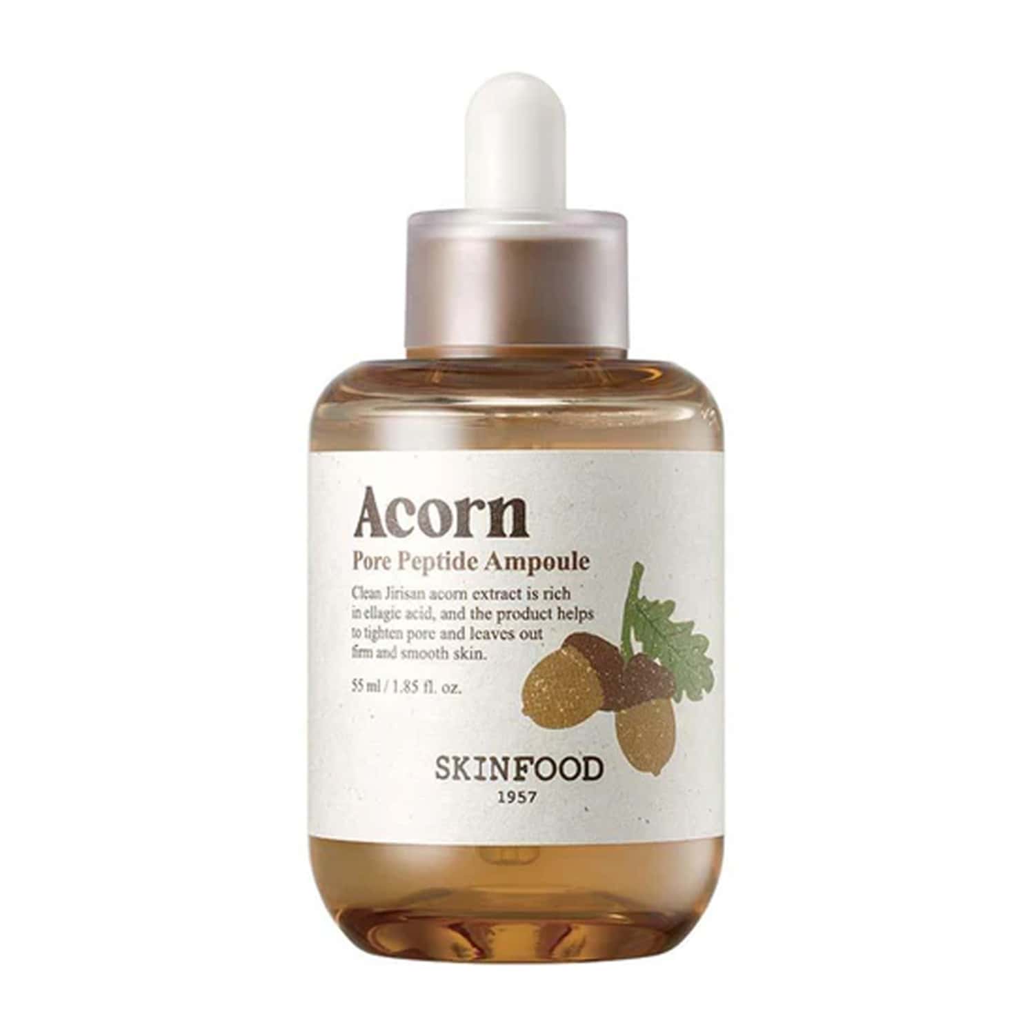 Skinfood Acorn Pore Peptide Ampoule - Korean Face Serum | Pore Tightening & Firming - 55ml