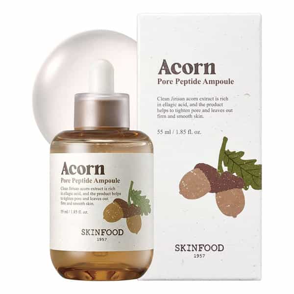Skinfood Acorn Pore Peptide Ampoule - Korean Face Serum | Pore Tightening & Firming - 55Ml