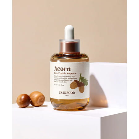 Skinfood Acorn Pore Peptide Ampoule - Korean Face Serum | Pore Tightening & Firming - 55ml