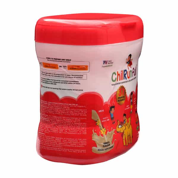 Chilrunfull Vanilla Flavour Total Nutrition To Support Childs Growth & Devlopment Jar Of 200Gm
