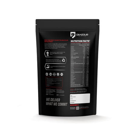 Denzour Nutrition Denz - Raw 80% Imported Whey Protein With Digestive Enzymes | Unflavoured | 1.02kg