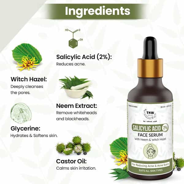 Tnw The Natural Wash Salicylic Acid Serum For Reducing Acne & Acne Scars - 30 Ml