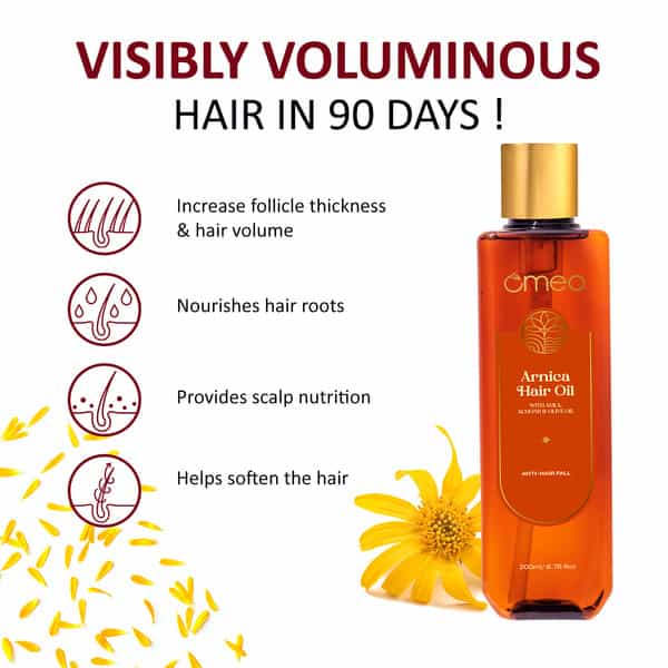 Omeo Arnica Hair Oil 200Ml | Herbal Hair Care For Scalp Nourishment & Healthy Hair