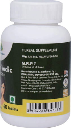 Grazing Meadows Keshovedic 60 Tablets - Ayurvedic Natural Supplement For Hair Care (Pack Of 2)