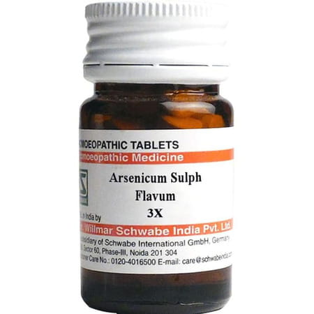 Dr. Willmar Schwabe India Arsenicum Sulph Flavum Trituration Tablet 3x 20 No'S