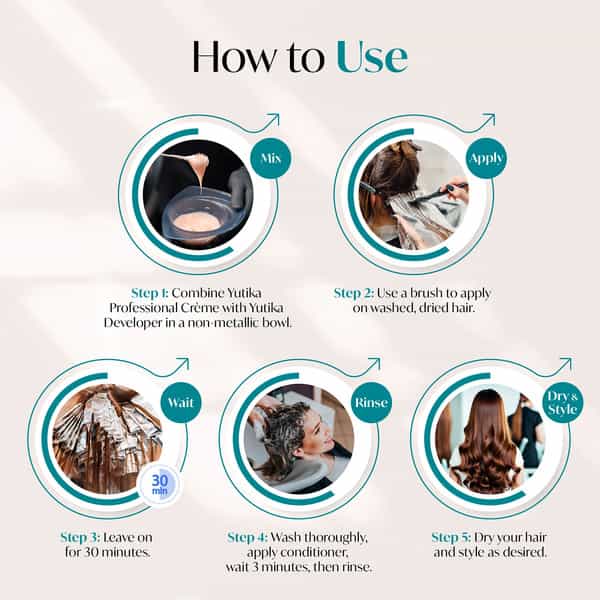 Yuthika Professional Creme Hair Color 8.3 Light Golden Blonde 100Gm Permanent Salon Colour