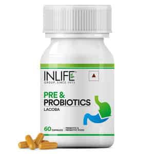 Inlife Prebiotics And Probiotics Supplement For Men Women - 60 Capsules