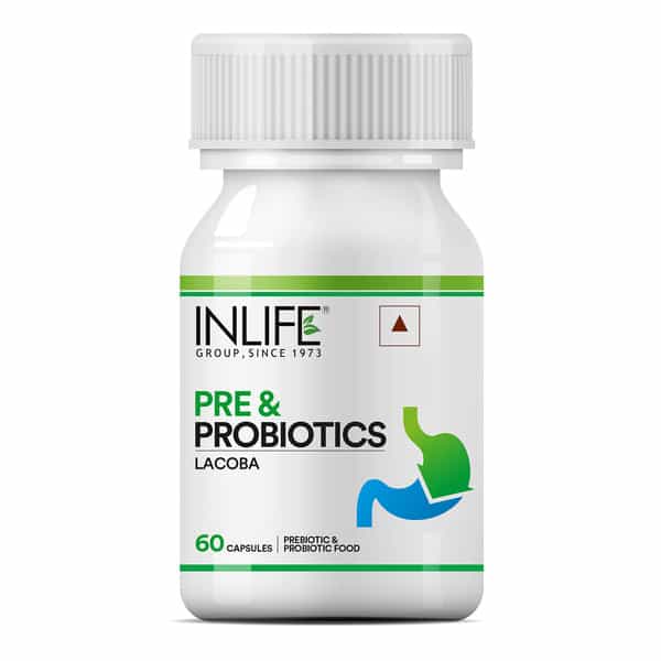 Inlife Prebiotics And Probiotics Supplement For Men Women - 60 Capsules