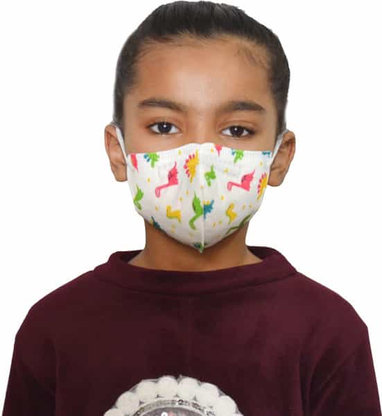 Advind Healthcare Smog Guard N95 Kids Mask Without Valve (4-12 Years Kids) - Animal Print Pack Of 5