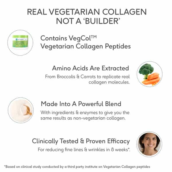 Hk Vitals Veg Collagen Supplement (Orange | 120G) With Sipper | 300Ml | Combo Pack