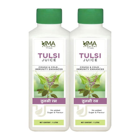 Uma Ayurveda Tulsi Ayurvedic Shake - Useful In Fever Control Immunilogical Jwar - 1l