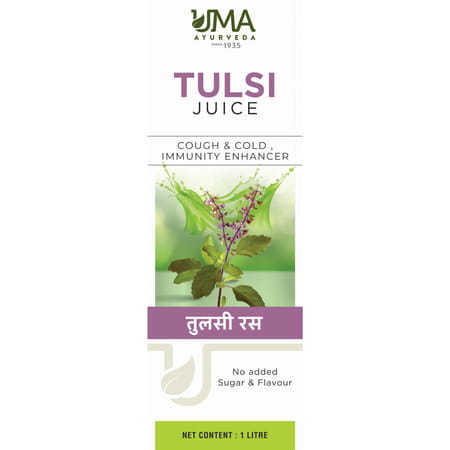 Uma Ayurveda Tulsi Ayurvedic Shake - Useful In Fever Control Immunilogical Jwar - 1l