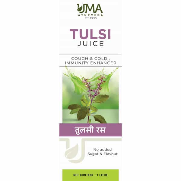 Uma Ayurveda Tulsi Ayurvedic Shake - Useful In Fever Control Immunilogical Jwar - 1L