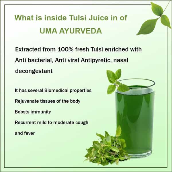 Uma Ayurveda Tulsi Ayurvedic Shake - Useful In Fever Control Immunilogical Jwar - 1L
