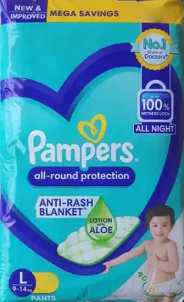 Pampers All Round Protection Pants Large 60 Count Lotion With Aloe Vera