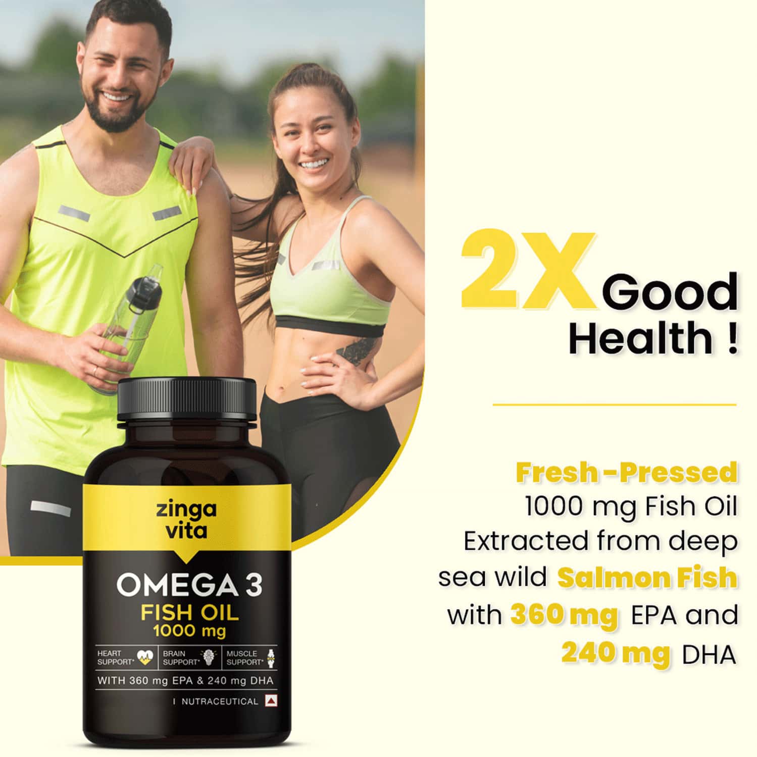 Buy ZINGAVITA OMEGA 3 FISH OIL WITH MAXIMUM STRENGTH FOR HEART JOINT