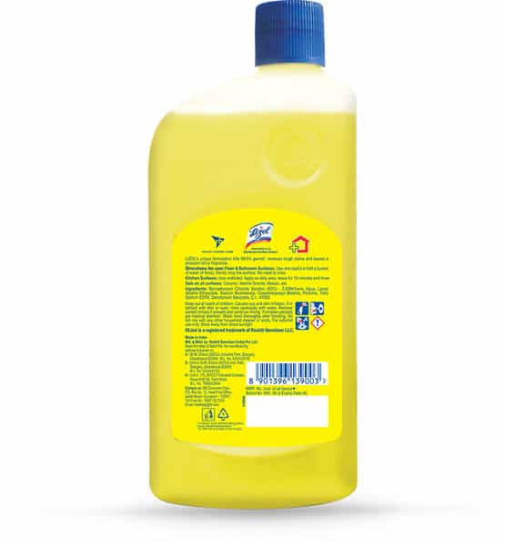 Lizol Citrus Disinfectant Floor Cleaner Liquid Bottle Of 975 Ml