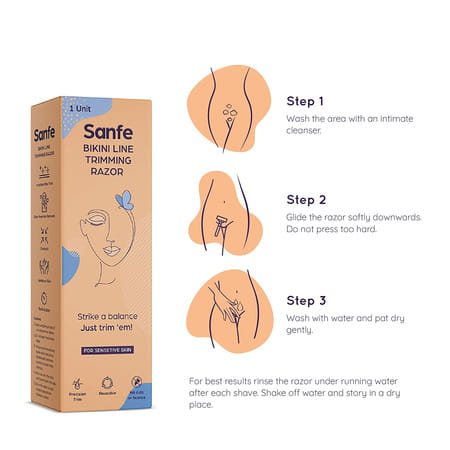 Sanfe Bikini Line Trimmer & Razor For Sensitive Areas