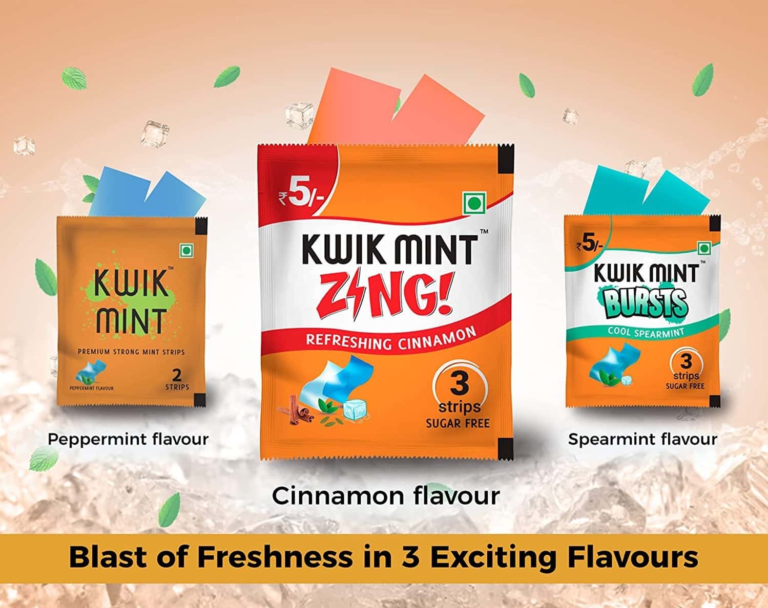 Buy KWIK MINT INSTANT ACTION MOUTH FRESHENER CINNAMON STRIPS PACK OF