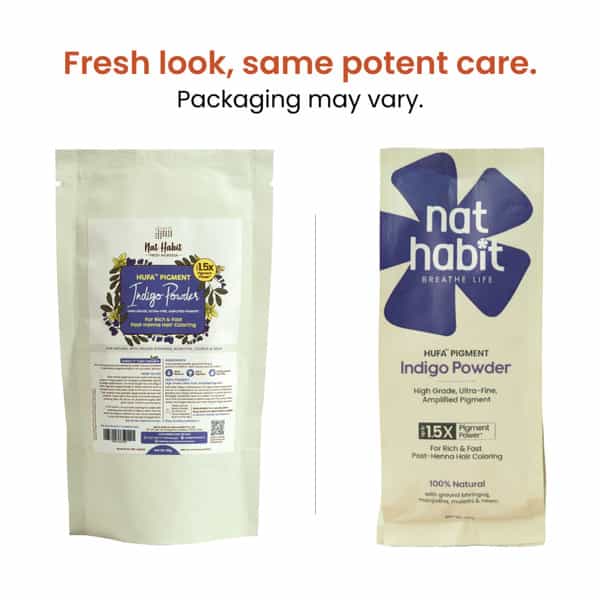 Nat Habit Ready To Apply Henna Paste & Indigo Powder Combo For Natural Black Hair