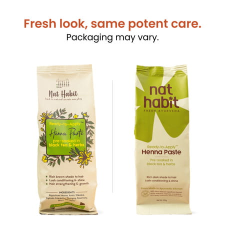 Nat Habit Ready To Apply Henna Paste & Indigo Powder Combo For Natural Black Hair