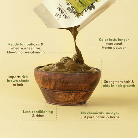 Nat Habit Ready To Apply Henna Paste & Indigo Powder Combo For Natural Black Hair