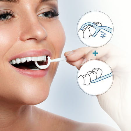 Oralvit Dental Floss | Toothpicks For Teeth Cleaning | Fresh Breath Healthy Gums (Pack Of 20pcs)