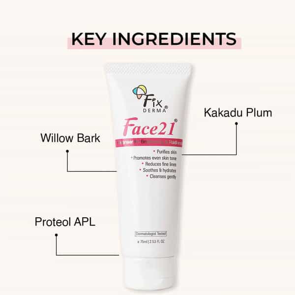 Fixderma Face 21 Cleanser 75Ml