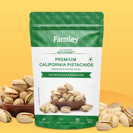 Farmley Premium California Roasted & Salted Pistachios 200 G