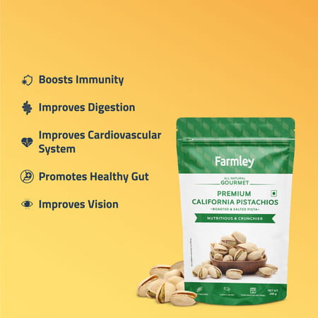 Farmley Premium California Roasted & Salted Pistachios 200 G