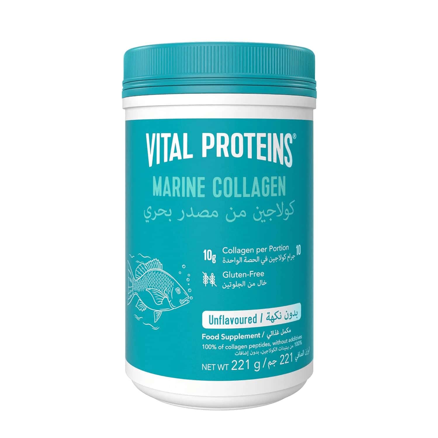 Vital Proteins Marine Collagen Unflavored - 22 Servings - 221g (7.8 Oz)