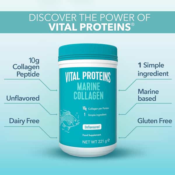Vital Proteins Marine Collagen Unflavored - 22 Servings - 221G (7.8 Oz)