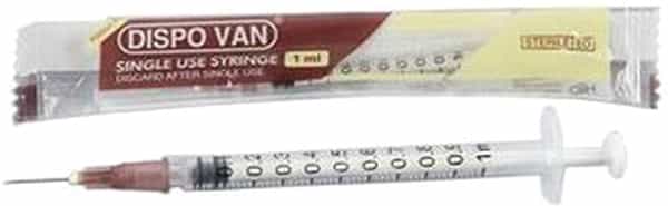 Hmd Dispo Van 31 G X 1 Ml X 40 Iu Insulin Syringe 10 No's