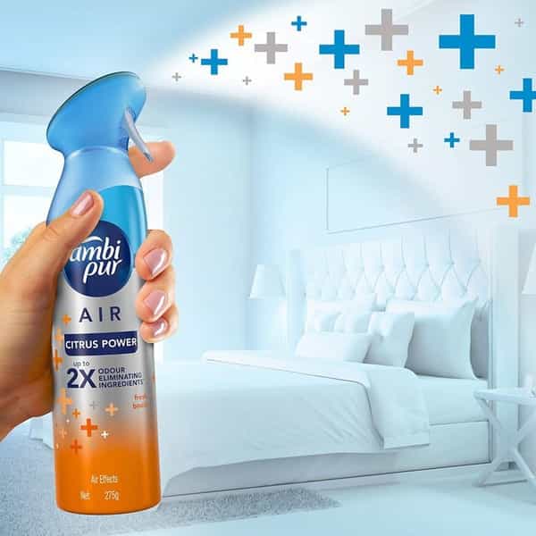 Ambi Pur Citrus Power Odour Eliminating Air Freshener Spray - Fresh Boost - 275Gm