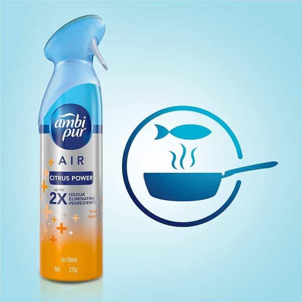 Ambi Pur Citrus Power Odour Eliminating Air Freshener Spray - Fresh Boost - 275Gm
