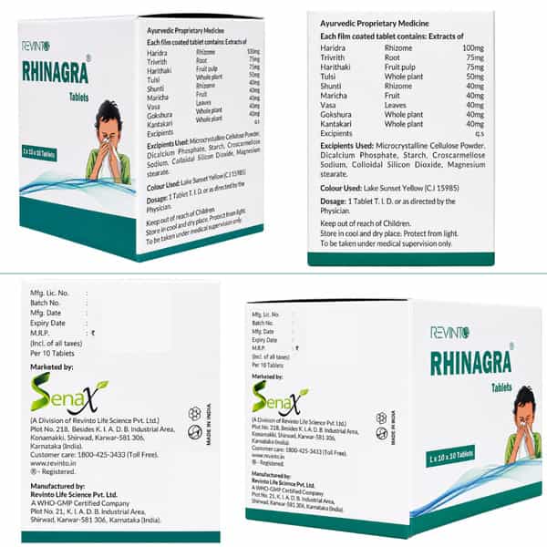 Revinto Rhinagra | Natural Allergy Protection |100N
