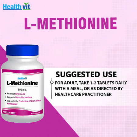 Healthvit L-Methionine 500 Mg - 60 Capsules
